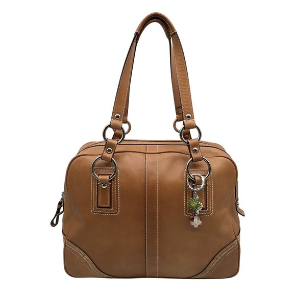 Coach Leather Camel Soho Satchel Bag 10581 - Picture 1 of 11